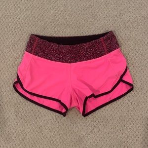 Pink lululemon shorts